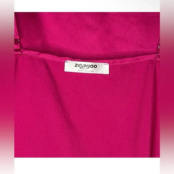 Zeagoo Fuchsia V-Neck Camisole - Picture 6 of 6